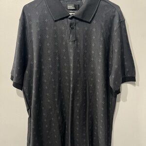 VINTAGE Marc Edwards Mens Size XL Short Sleeve Polo Collared Shirt Black